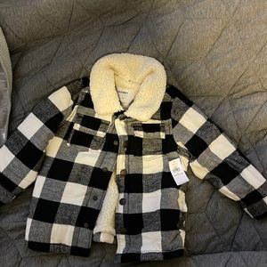Faux shearling shirt jacket Boys 3T Old Navy new w/tags
